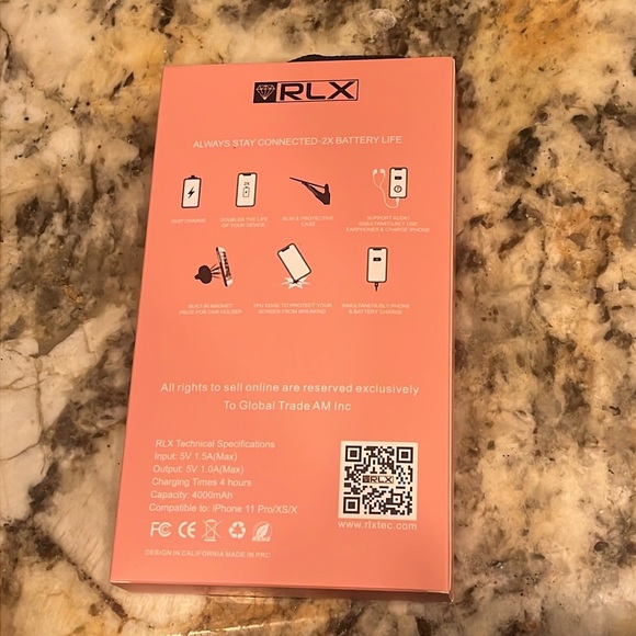 NWT $250 RLX POWER CASE FOR IPHONE 11 Pro in rose - Picture 4 of 7